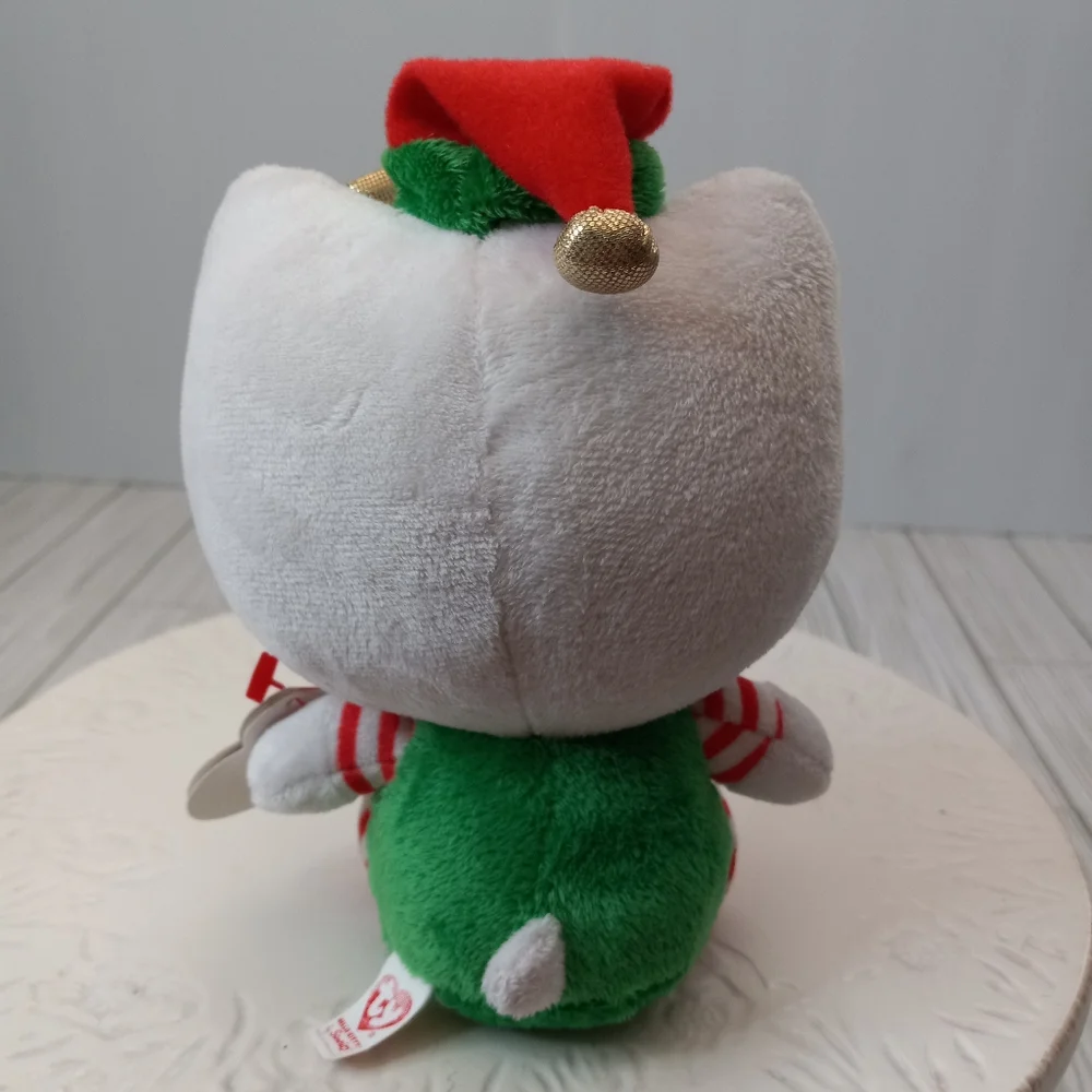 Hello Kitty TY Beanie Babies Christmas Elf Plush